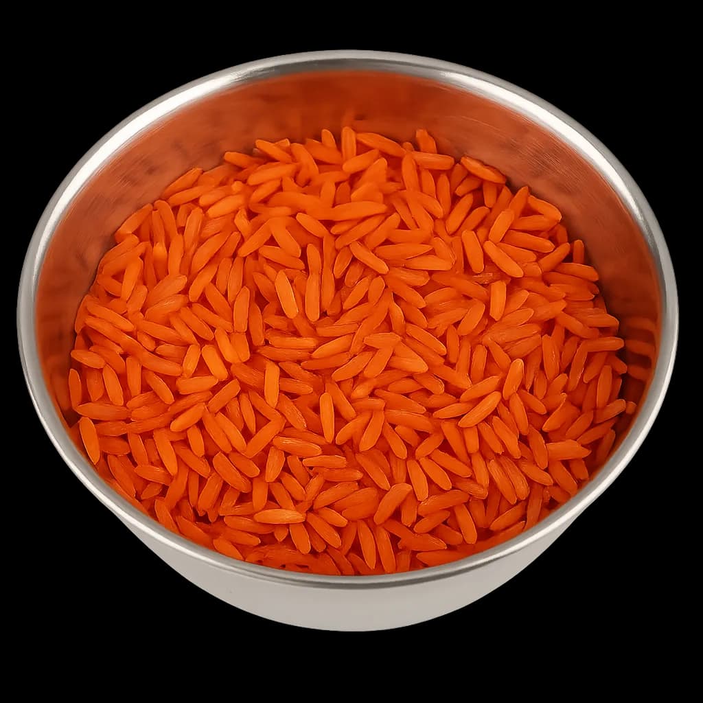 Akshata, turmeric rice for puja