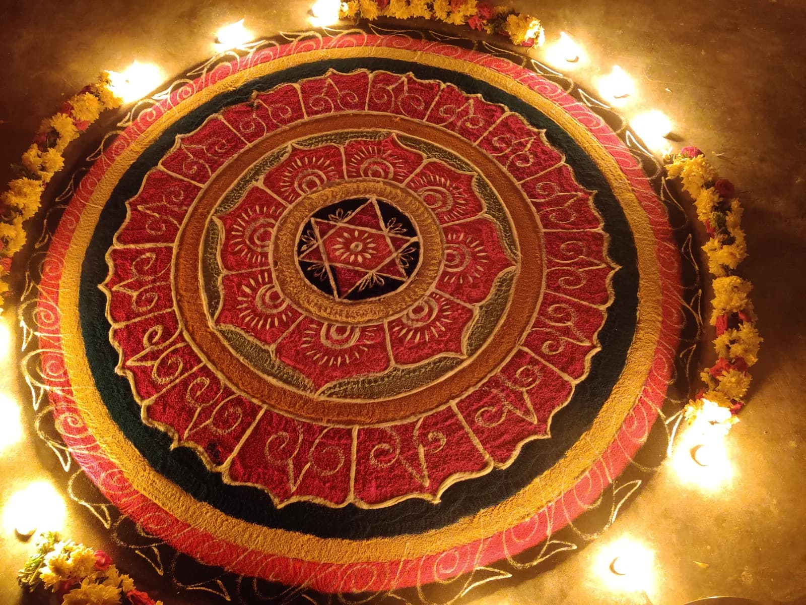 Laksha Deepotsava performed at home in Arekere, Bangalore by a Gopuja Vedic pandit