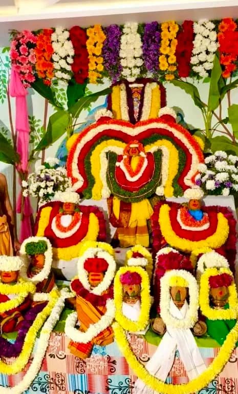 Sharada Puja performed at home in Banashankari, Bangalore by a Gopuja Vedic pandit