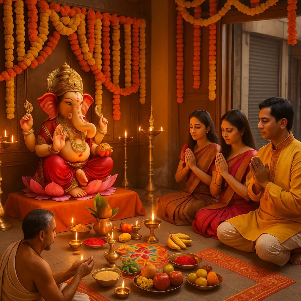 Annaprashana performed at home in Jayanagar, Bangalore by a Gopuja Vedic pandit