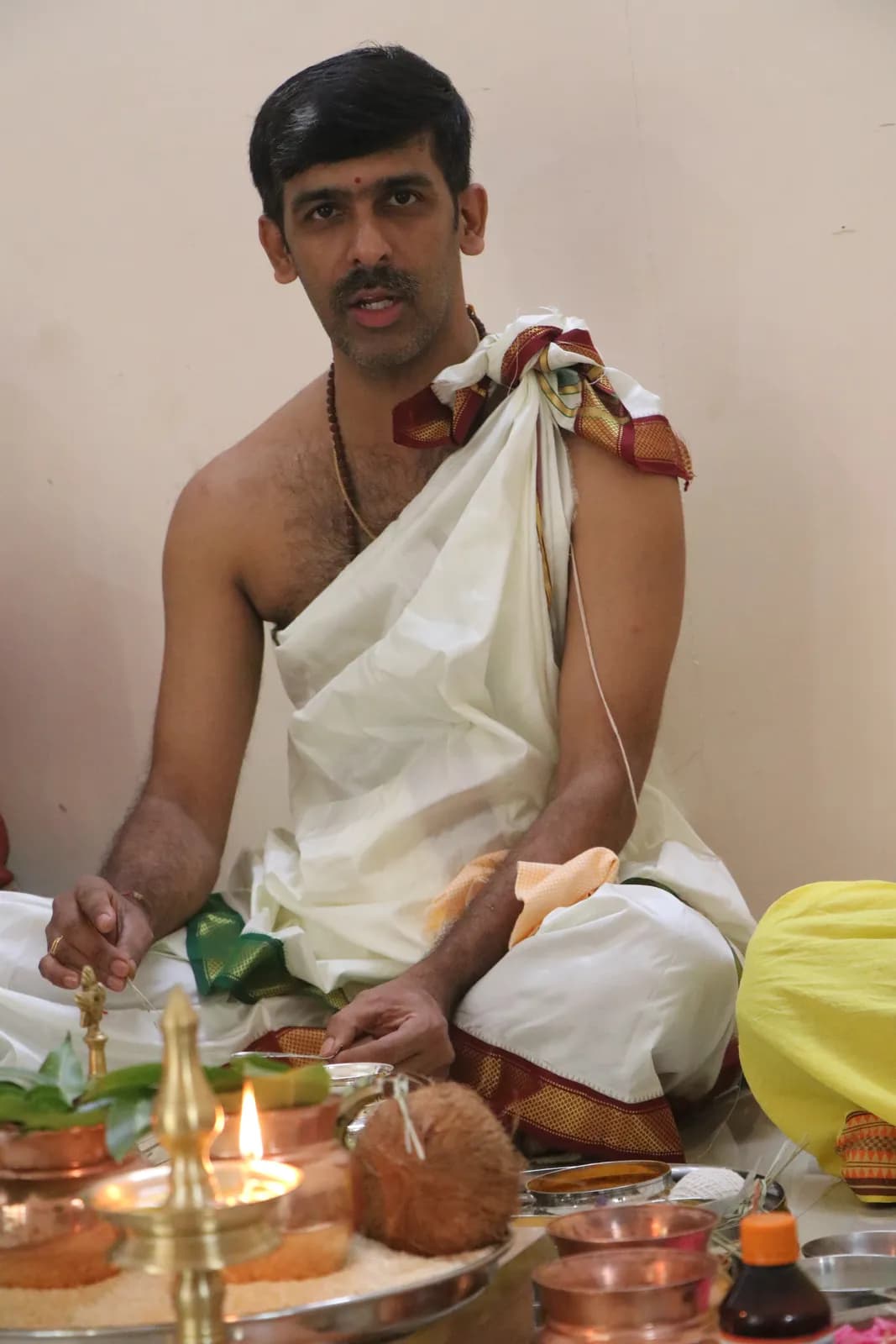 Aditya Hridaya Parayana performed at home in Vasanth Nagar, Bangalore by a Gopuja Vedic pandit