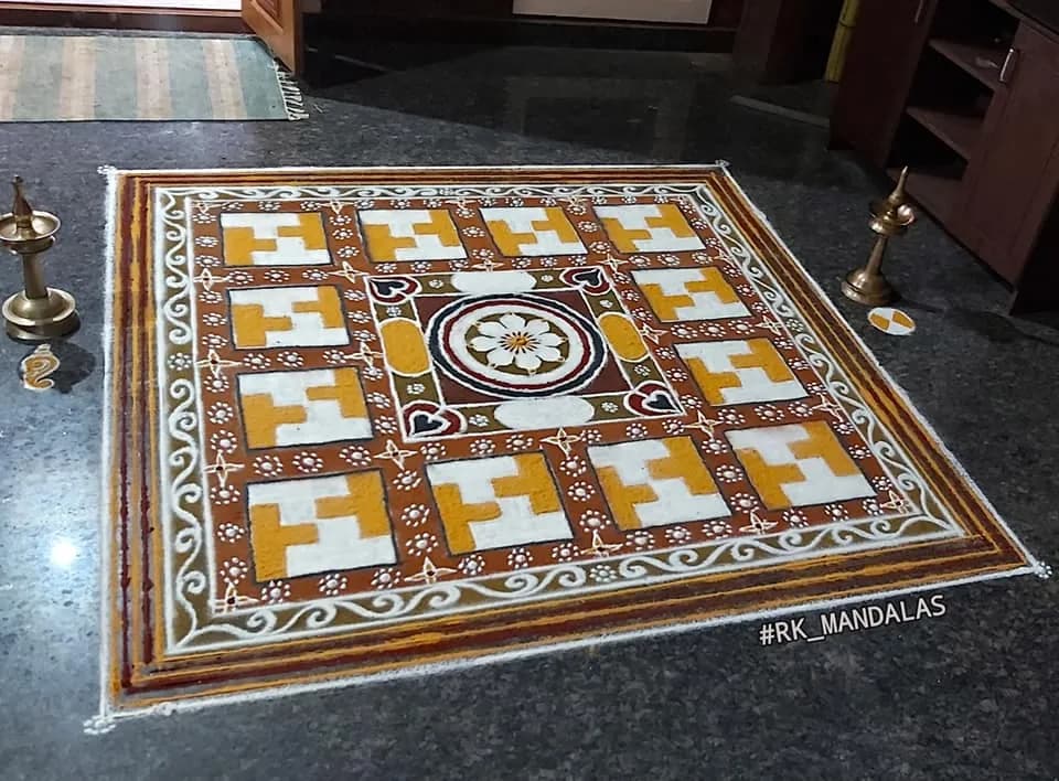 Bhoomi Puja performed at home in Devarachikkanahalli, Bangalore by a Gopuja Vedic pandit