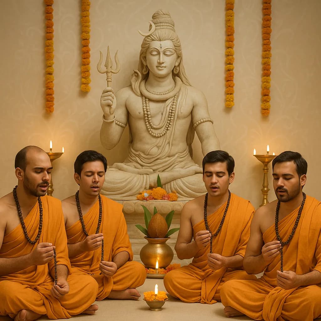 Japa (Mantra Chanting) performed at home in Allalasandra, Bangalore by a Gopuja Vedic pandit