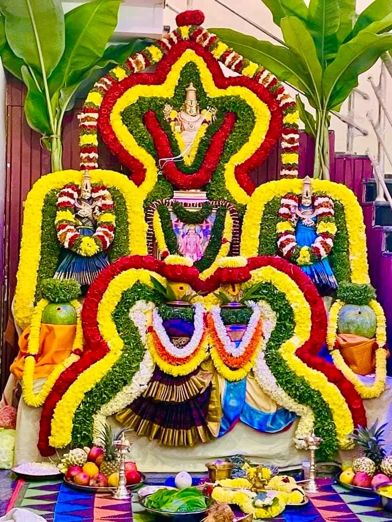 Varalakshmi Vrata Puja performed at home in Harlur, Bangalore by a Gopuja Vedic pandit