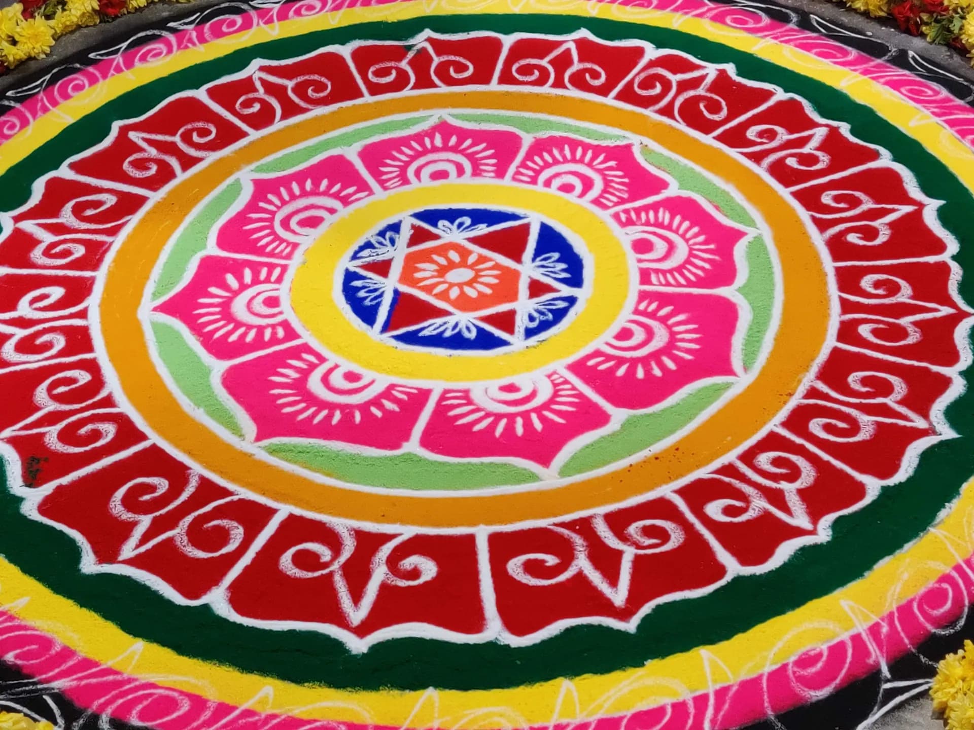 Colorful Kolam Rangoli